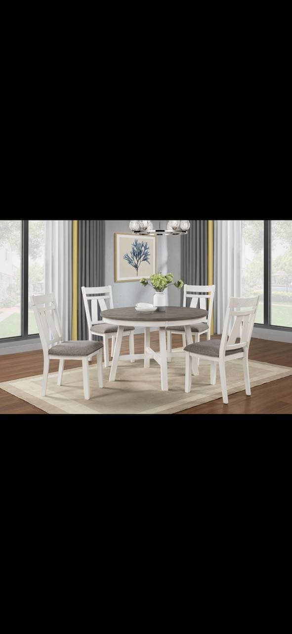 Round White Dining Set